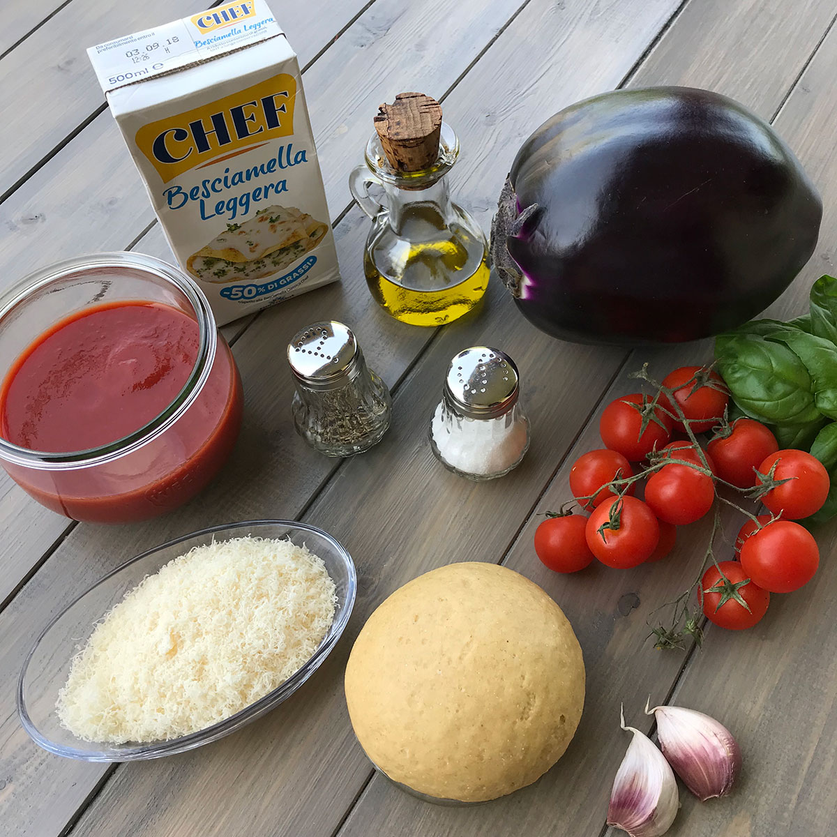 lasagnette_kamut_ragù_melanzana_ingredienti